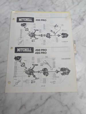 Repair/Service Parts List Catalog Manual Fishing Reels Mitchell