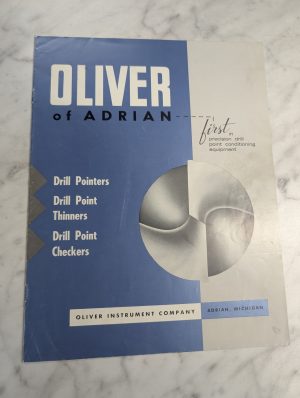 Oliver Instrument Company Sales Brochure Catalog Literature Adrian Drill