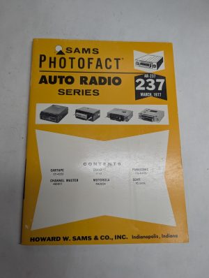 Sams Photofact Car Audio Auto Radio Series Repair Data Manual Volume Ar-237 1977