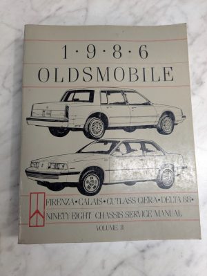 1986 Oldsmobile Cutlass Custom Cruiser Service Manual Shop Repair Book Volume 2