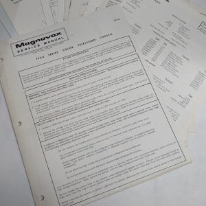 Magnavox Service Manual 1936 Series Color Television Chassis 7314 Information