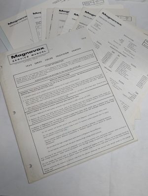 Magnavox Service Manual 1936 Series Color Television Chassis 7314 Information