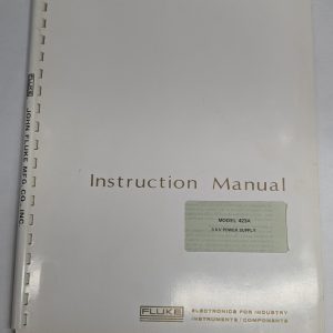 Vintage Fluke Operator Instruction Manual Model # 423A 3 Kv Power Supply 1970