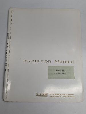 Vintage Fluke Operator Instruction Manual Model # 423A 3 Kv Power Supply 1970