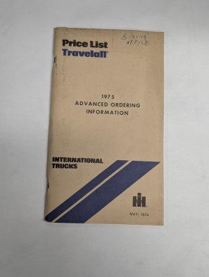 International Truck Price List Travelall 1975 Ordering Information #Pl-383