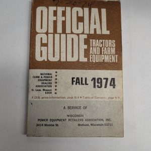 Official Tractor & Farm Equipment Trade In Price List Guide Fall 1974