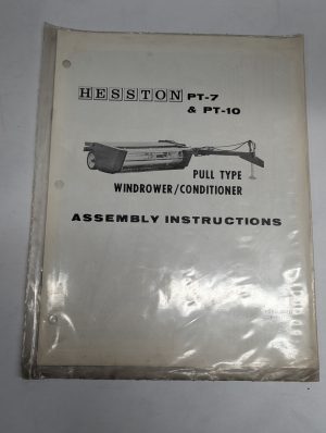 Hesston Pull Type Windrower Conditioner Pt-10 Assembly Instructions 884122