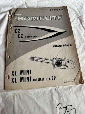Homelite Textron Chainsaw Ez/Automatic Xlmini/Auto&Fp Part#243 Sales Manual