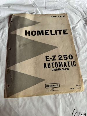 Homelite Chainsaw Model E-Z 250 Automatic Assembly Breakdown Sales Manual