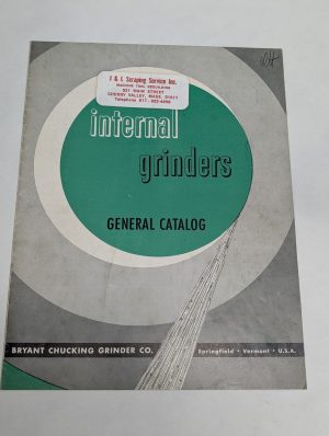 Bryant Chucking Grinder Internal Grinders General Catalog Sales Literature 5107