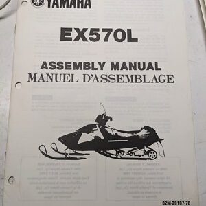 Yamaha Dealer Prep Assembly Manual Oem Snowmobile Ex570L 82M-28197-70 1986