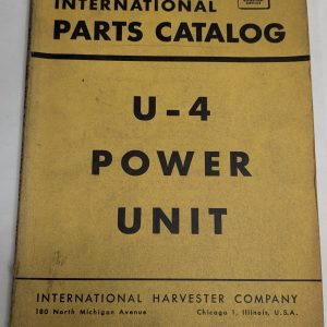 International Harvester Ih Parts List Catalog Manual Pu-15A U-4 Power Unit