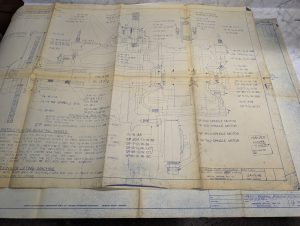 Abrasive Machine Tool Drawing Prints Bearing Sping & Wheel Slide Assembly 1-1/2