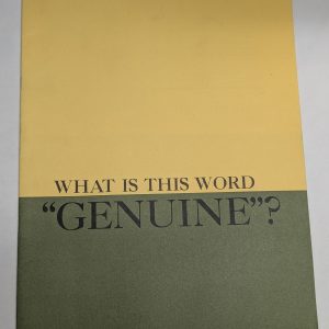 Clark Equipment What Is This Word “Genuine”? Lift Truck Sales Literature