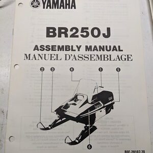 Yamaha Dealer Prep Assembly Manual Oem Snowmobile Br250J 80F-28197-70 1984