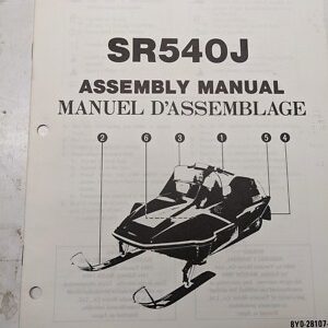 Yamaha Sr540J Dealer Prep Assembly Manual Oem Snowmobile 8Y0-28197-70 1984