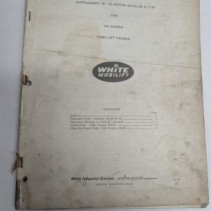 Supplement “A” White Fork Lift Truck Parts Catalog R2160 Ma30 Ma40 Ma50 Ma60