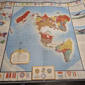 Original Alcoa Aluminum Company Global Map For Global War And Global Peace