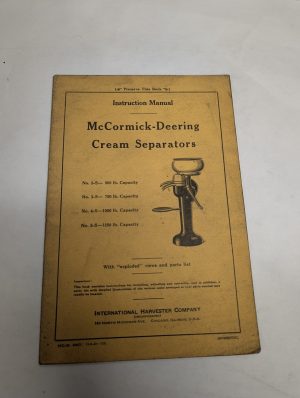International Mccormick Deering Owners Instruction Manual Cream Separators 1940