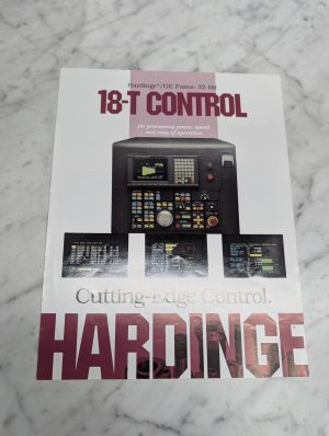 Hardinge 18-T Control Ge Fanuc 32 Bit Cutting Edge Sales Brochure Literature