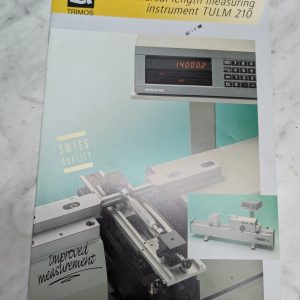 Trimos Universal Length Measuring Instrument Tlm 210 Sales Brochure Literature