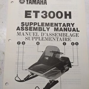 Yamaha Supplementary Assembly Manual Oem Snowmobile Et300H 8W6-28107-70 1983