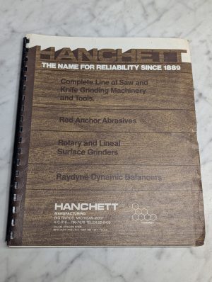 Hanchet Machine Tools & Accessories Catalog Sales Information Brochure