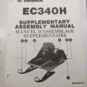 Yamaha Supplementary Assembly Manual Oem Snowmobile Ec340H 8W8-28107-70 1983
