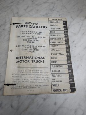 International Harvester Ih Trucks Motor Parts List Catalog Book Manual Mt-110
