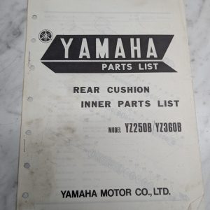 Supplement Manual Yamaha Parts List Rear Cushion Inner For Model Yz250B Yz360B