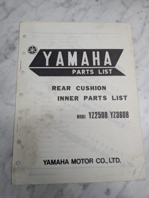 Supplement Manual Yamaha Parts List Rear Cushion Inner For Model Yz250B Yz360B