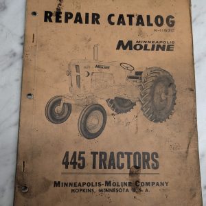 Minneapolis Moline Repair Parts List Catalog Manual R-1157C 445 Tractors