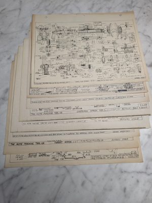 Acme Machine Tool Lathe Prints Drawings Diagrams Information Sheets