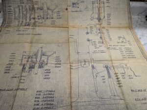 Edlund #2 Ms-12 Machine Tool Drawing Diagram Blue Print Engineering