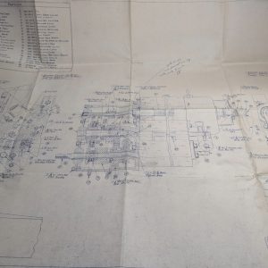 Ohio Machine Tool 36" Super Dread Power Rapid Traverse Drawing Blueprint Diagram