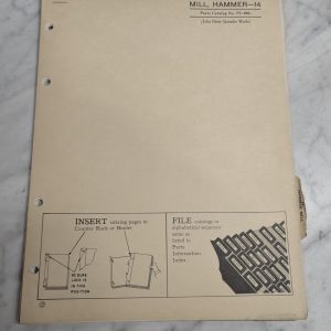 John Deere Jd Parts List Catalog Manual Book #14 Hammer Mill Pc-682- Information