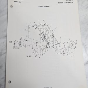 Parker Sweeper Repair Parts List Sheets Catalog Model Pv-8202-Ex