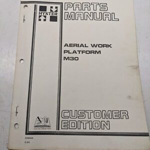 Hyster Parts Manual Book List Aerial Work Platform M30 1985 Lift Oem Repair