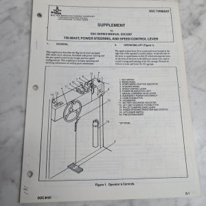 Supplement Manual – Big Joe Ssc Series Ssc0287 Tri Mast Power Steering