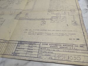 Cone Automatic Machine Tool Tk 45E1030 Electrical Wiring Diagram Drawing Print