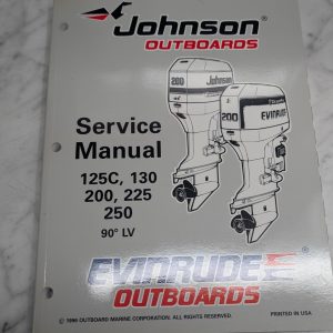 Omc Johnson Evinrude Service Manual "Eu" 125C 130 200 225 250 Hp 90° Lv # 507269
