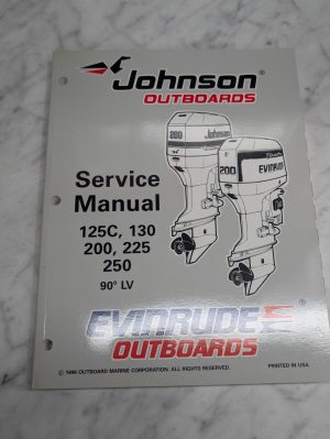 Omc Johnson Evinrude Service Manual "Eu" 125C 130 200 225 250 Hp 90° Lv # 507269