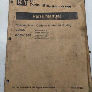 Caterpillar Cat Lift Trucks Parts Manual Book List Gc55K Str 2003 Fork Oem
