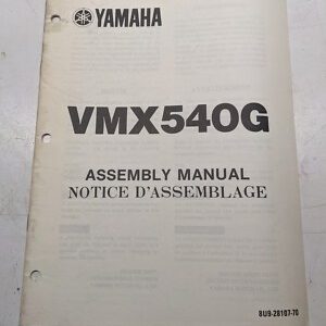 Yamaha Dealer Prep Assembly Manual Snowmobile Wmx540G 8U9-28107-70 1982