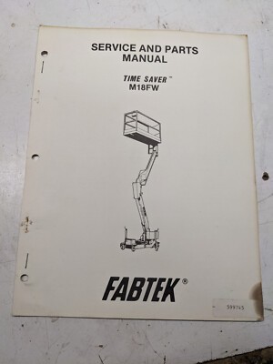 Fabtek Service Manual Book Time Saver M18Fw 599745 Troubleshoot