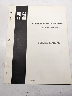 Fabtek Service Manual Mobilplatform 22 Srt Hyd Elec Repair Shop 599857
