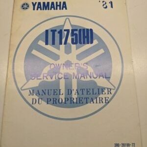 Original Yamaha Oem Owner Service Manual Shop Book 1981 It175(H) 3R6-28199-72