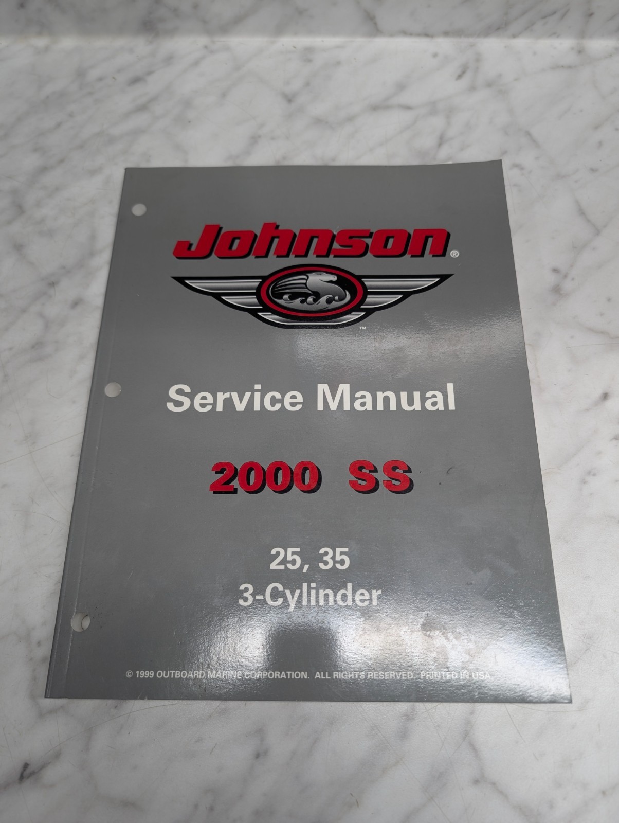 Johnson Evinrude Omc Service Manual Models "Ss" 25 35 Hp #787068