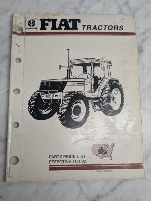 Fiat Tractors F130 Parts Price List Manual Book Sales Catalog Reference 11/1/92