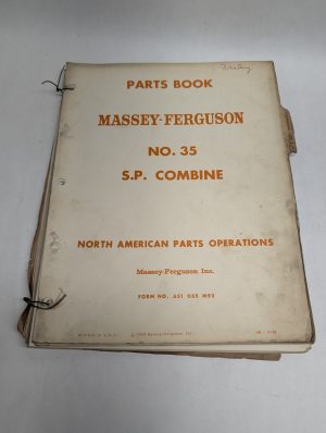 Massey-Ferguson Mf No 35 S.P. Combine 651 035 M92 Parts Manual List Catalog